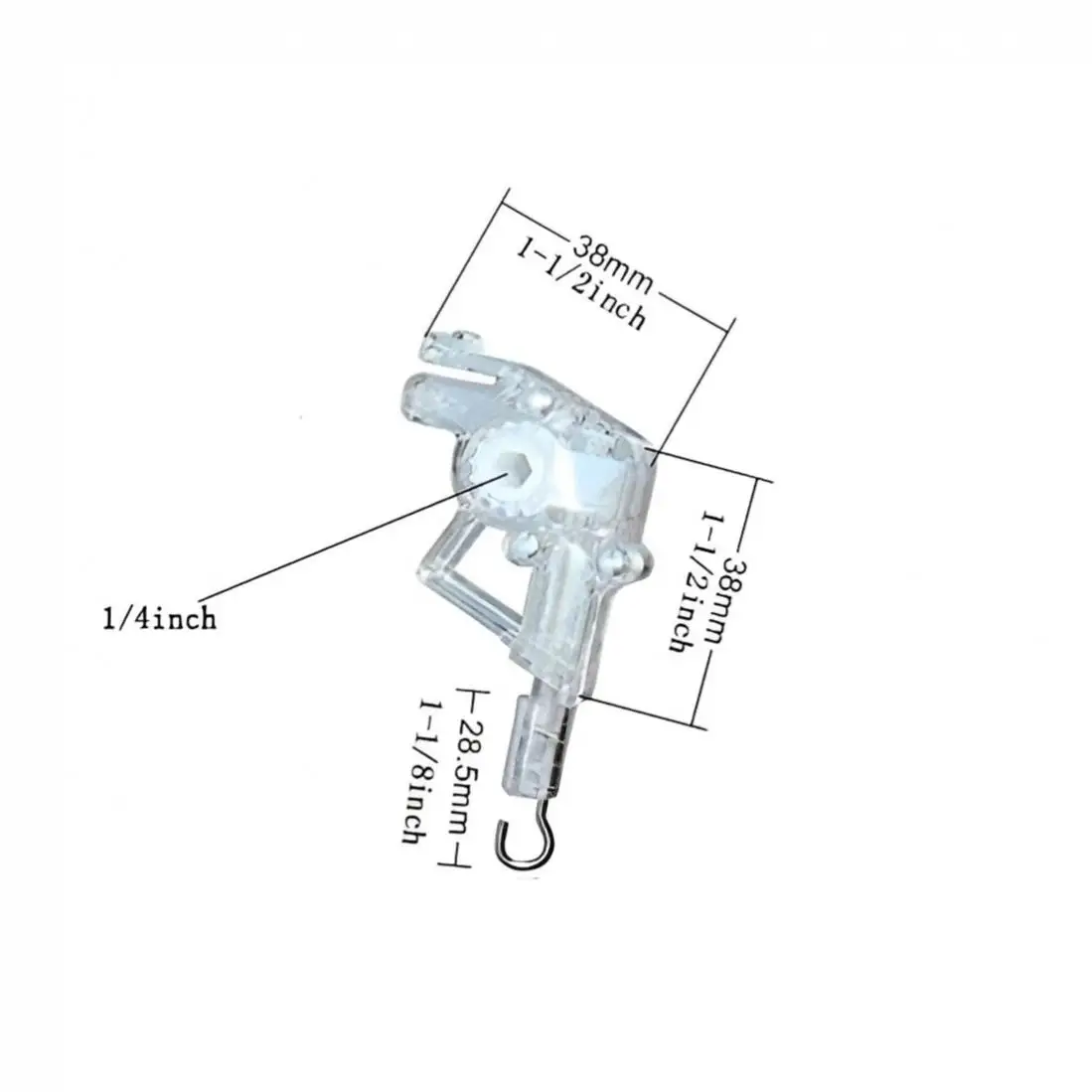 Hexagonal Blinds Cord Control Head for Horizontal Blinds Square Gear / Hook Connection  Window Curtain Rod Curtain Head