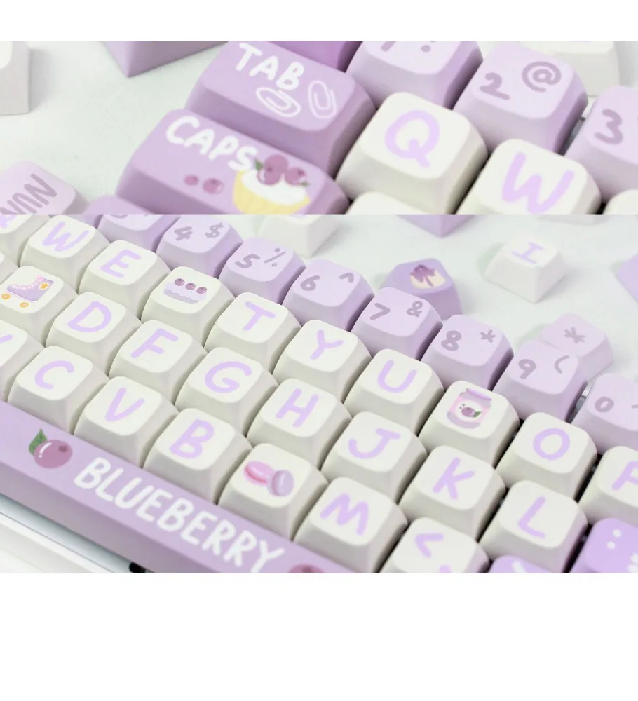 MOA light purple small warp Amilo mechanical keyboard cap juice keycap personality PBT creative