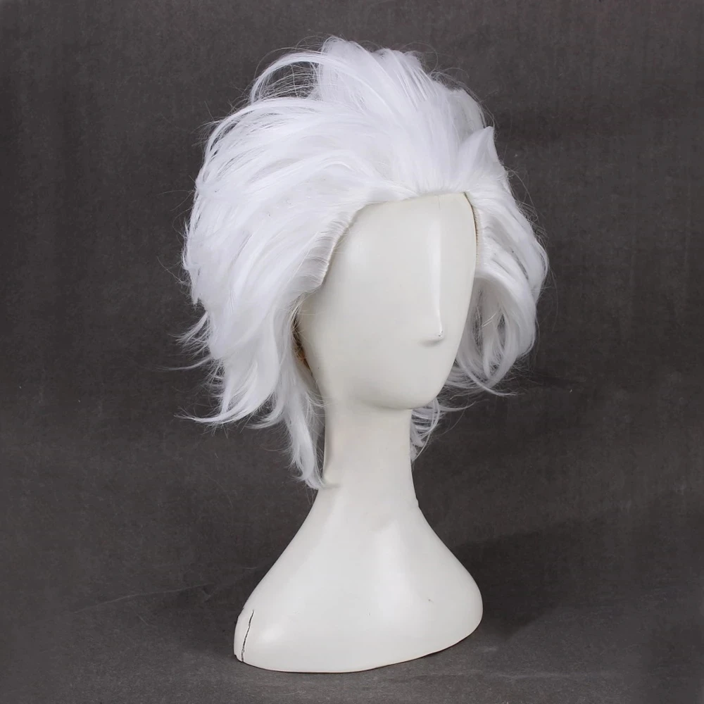 

Ursula Cosplay Wig White Short Synthetic Pure White Wigs for Adult Comic Con Heat Resistant Hair + Wig Cap