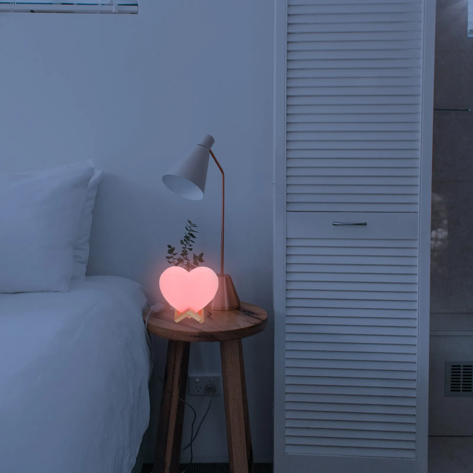 

1Set Heart Shaped Moon Lamp Romantic Rechargeable Night Light for Bedroom Home Decor Desktop Atmosphere Lighting