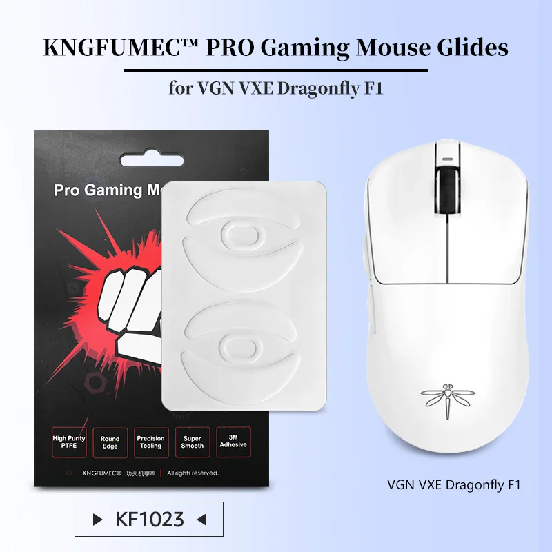 KNGFUMEC 2 Sets Mouse Skates Feet PRO Gaming Mouse Glides for VGN VXE Dragonfly F1