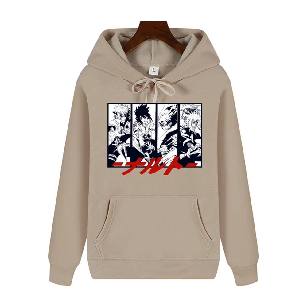 Naruto printed Autumn/Winter clothing men's high-end quality thick warm casual loose hoodie