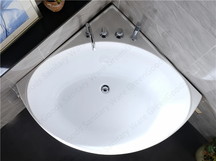 

Deep Soaking Tub Corner Shower Combo Free Standing Bathtubs for Small Bathrooms 900*900mm