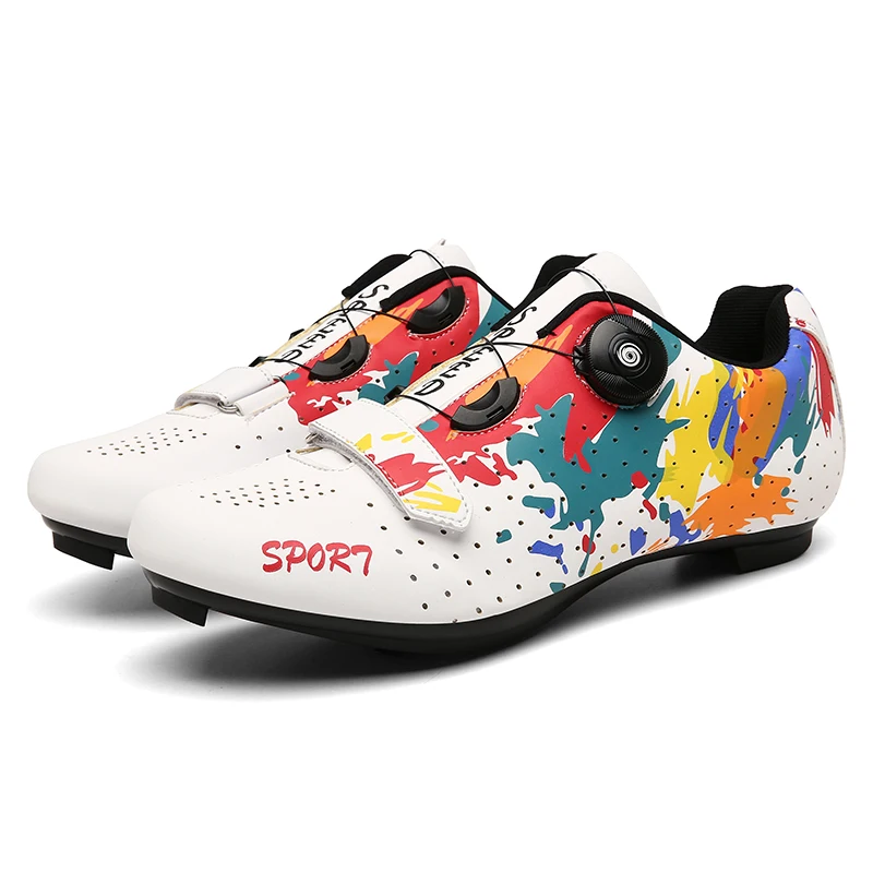 2023 MTB-Radschuhe Herren Mountainbike-Schuhe Rennrad-Straßenfahrrad-Flachschuh-Sneaker mit Klettverschluss Damen Dirt-Speed-Routen-Fahrradschuhe SPD – Detail 25
