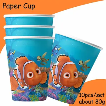 Disney Hledá se Nemo Téma Roztomilá narozeninová dekorace Balónkový talíř Banner Pozadí Dortové potřeby Banner Pro Baby Shower 10 nejlepší prodej Narozeninové dekorace Nemo - №3