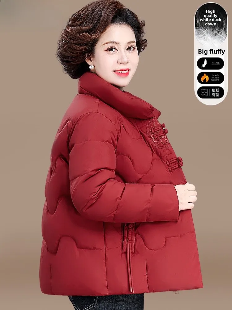 

Новая зимняя куртка для мам в китайском стиле, осенне-зимнее пальто для женщин среднего возраста, хлопковое.