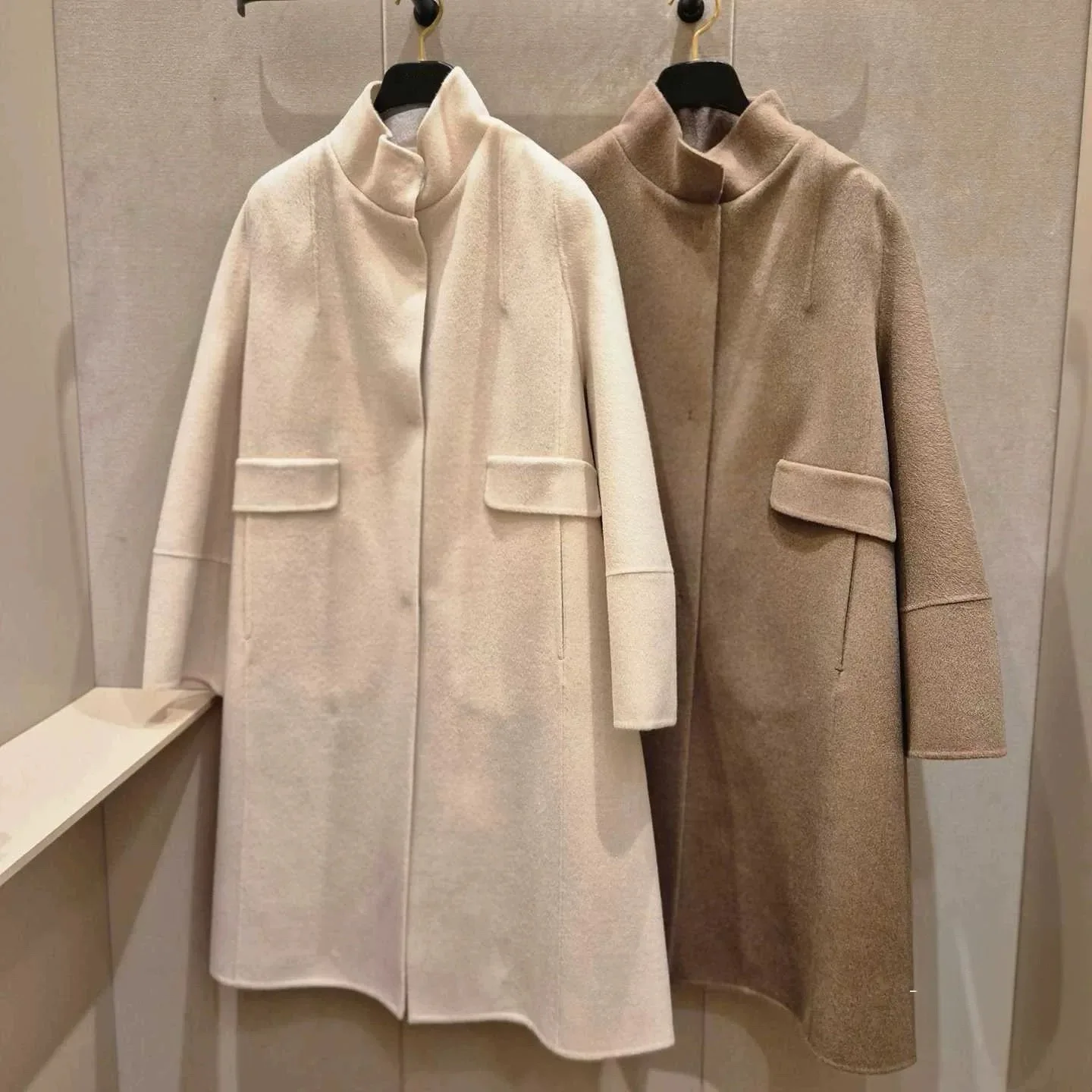 كاميرا مزدوجة الجوانب Jaet ليمون الجبن MIN25 الخريف الوقوف طوق H-ape التخسيس تنوعا مخيط يدويا ملابس خارجية #4