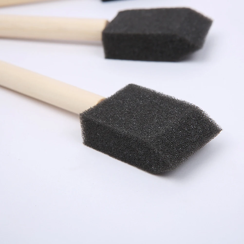 

24Pcs 1 Inch Absorbent Polyurethane Foam Paint Brush Set For Crafts Stains Varnishes Art Drawing Tool