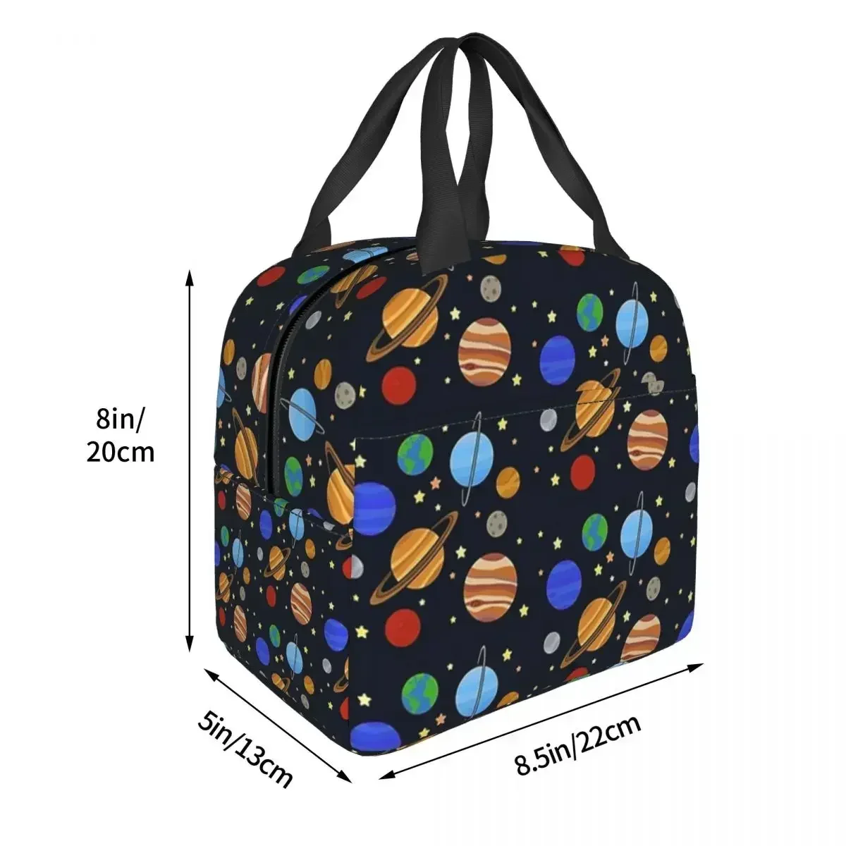 Solar System Insulated Lunch Bags Resuable Picnic Bags Thermal Cooler Lunch Box Lunch Tote for Woman Work Children School