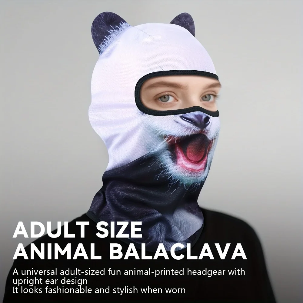 New Cute 3D Animal Panda Head Mask Pink Tiger Party Casual Fun Balaclava Sports Cosplay Cycling Headgear