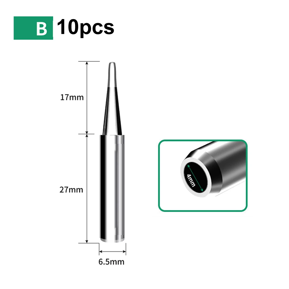 

Наконечники для паяльника 10 шт., паяльная станция, сварочный инструмент, Электрический паяльник с внутренним нагревом, головка, паяльные инструменты