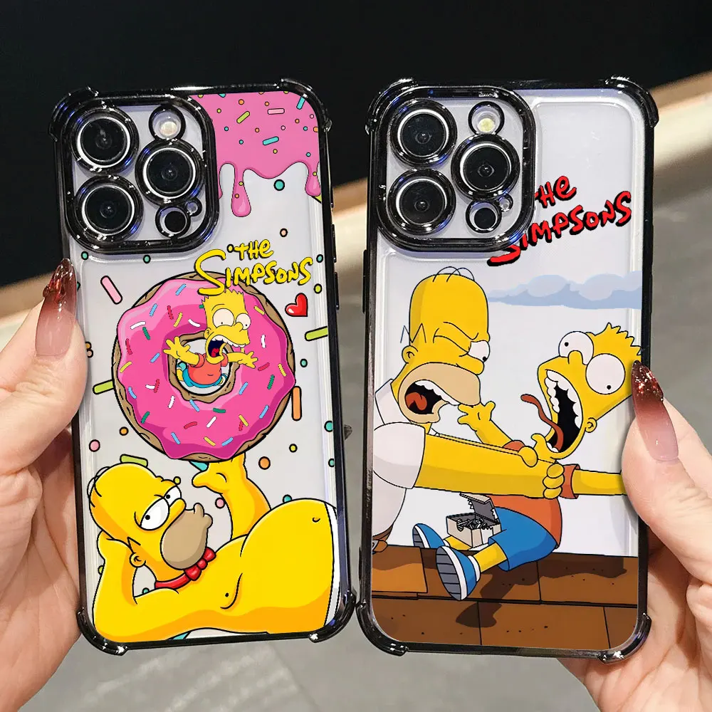

Homer-Jay-Simpsons Funny Cartoon Luxury Case For iPhone 17E 17 16 Pro 15 14 13 12 11 Pro Max Air 16 E Plus Silicone Phone Cover