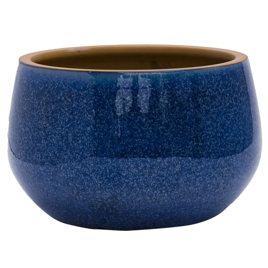 

12" Ceramic Planter, Teal,Holds plants up to 2-2.5 Gal