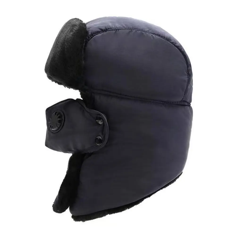 Outdoors Thick Bomber Hat Warm Plush Beanie Russian Caps Bonnet Windproof Earflap Pilot Caps for Men Women