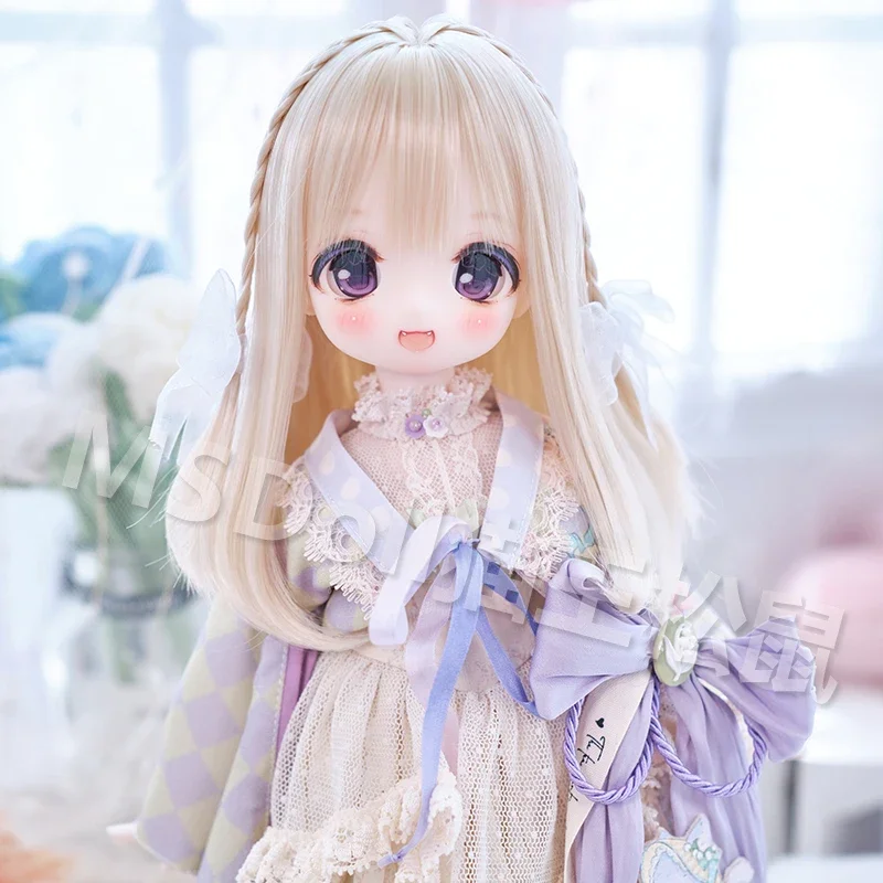 New Arrival Cute 1/3 1/4 1/6 BJD Wig Anime Braids Rinka Haircut Hairstyle DD MDD BJD Doll Wig DIY Dress Up Dolls Accessories