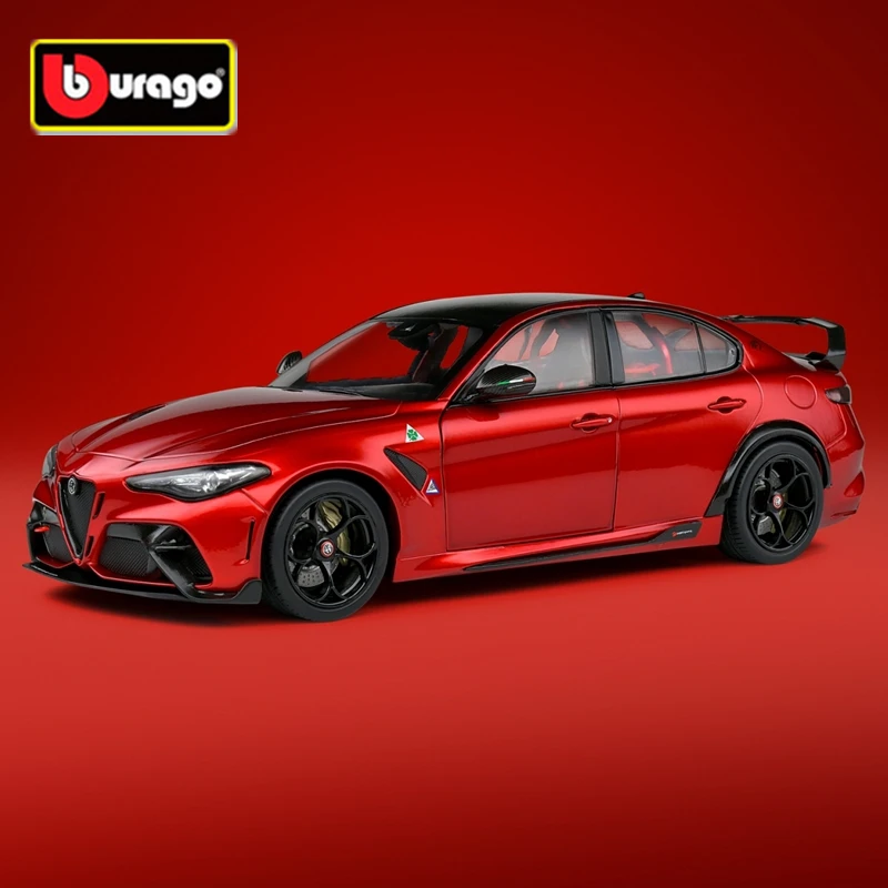 Bburago 1:43 Alfa Romeo Giulia GTAm Alloy Sports Car Model Metal Miniature Scale Vehicle Car Model High Simulation Kids Toy Gift