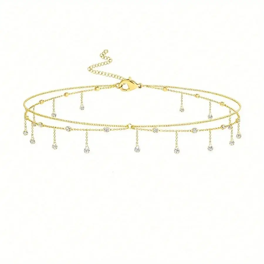 1/5/10/20/50/100pcs Women's Fashionable, Sexy, High-End Zinc Alloy Rhinestone Multi-Layer Stackable Waist Chain, a Waist Accesso