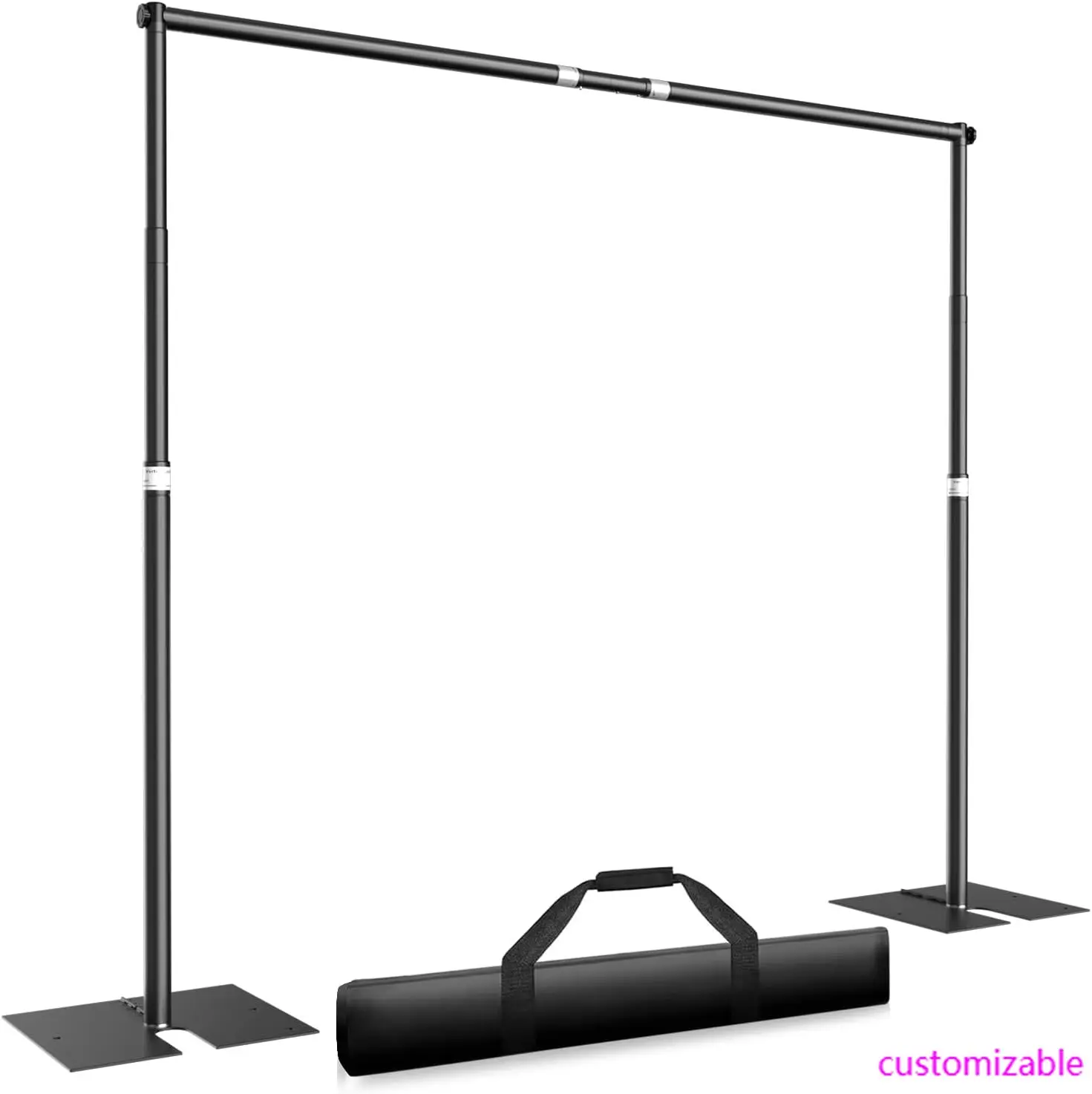 Pipe and Drape Backdrop Stand Kit 10x10ft, Heavy Duty Back Drop Adjustable Stand with Carry Bag, Metal Background Frame