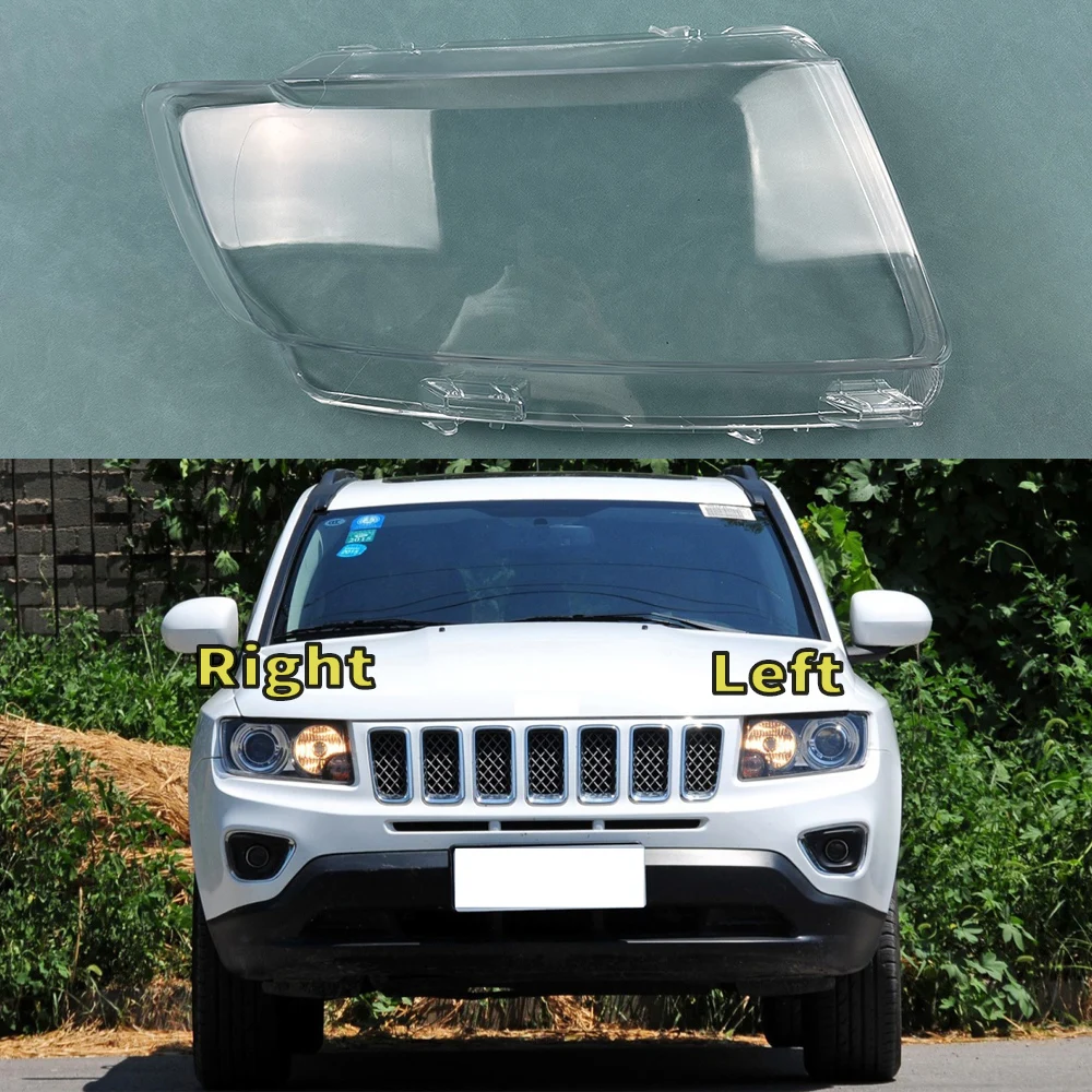 

Headlights Lens For Jeep Compass 2011 2012 2013 2014 2015 2016 Headlight Shade Transparent Lampshade Headlamp Cover Lamp Shell