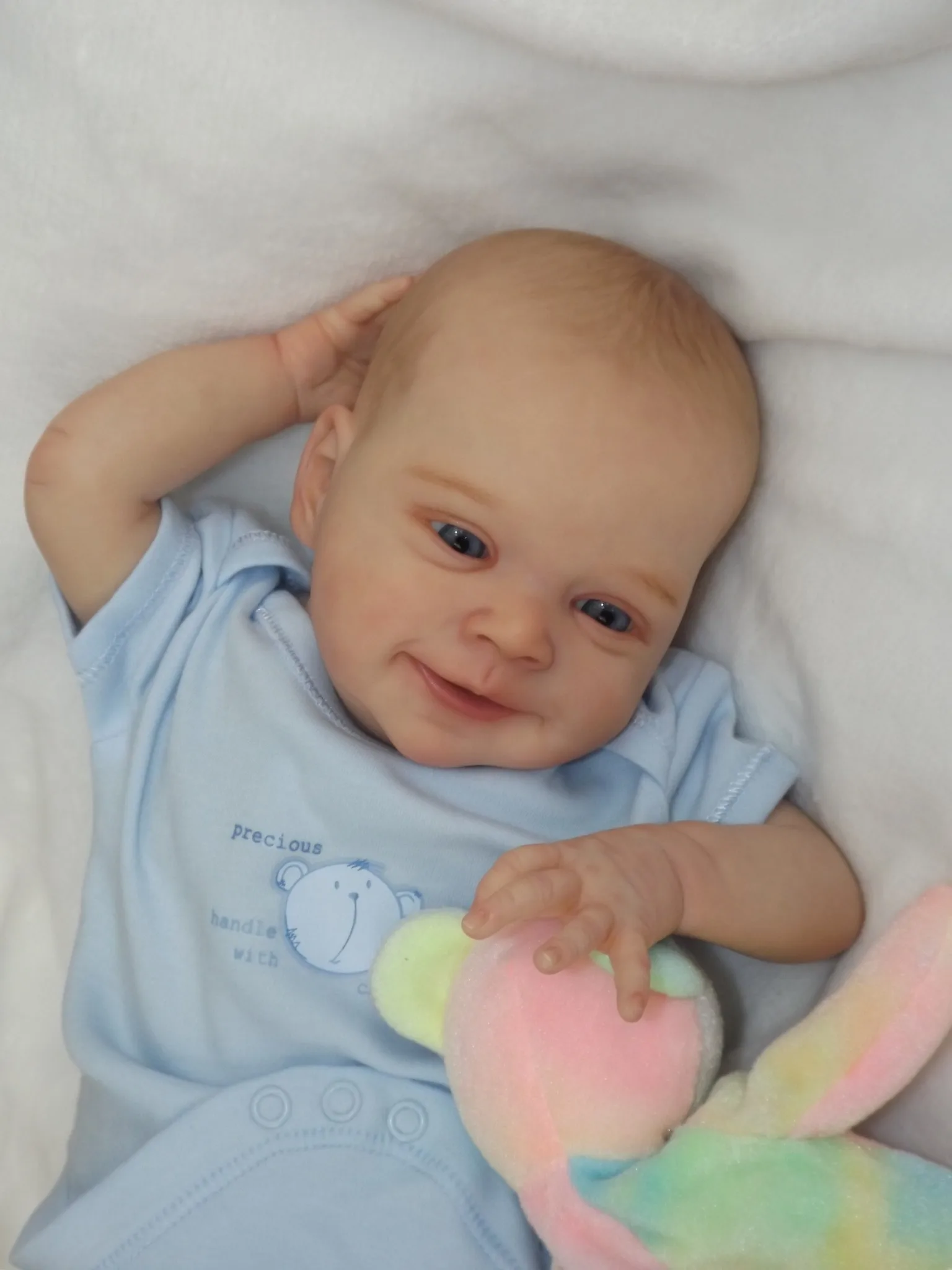 NPK 49CM lifelike reborn toddler bebe doll reborn baby soft silicone vinyl stuffed body Christmas surprice gifts doll