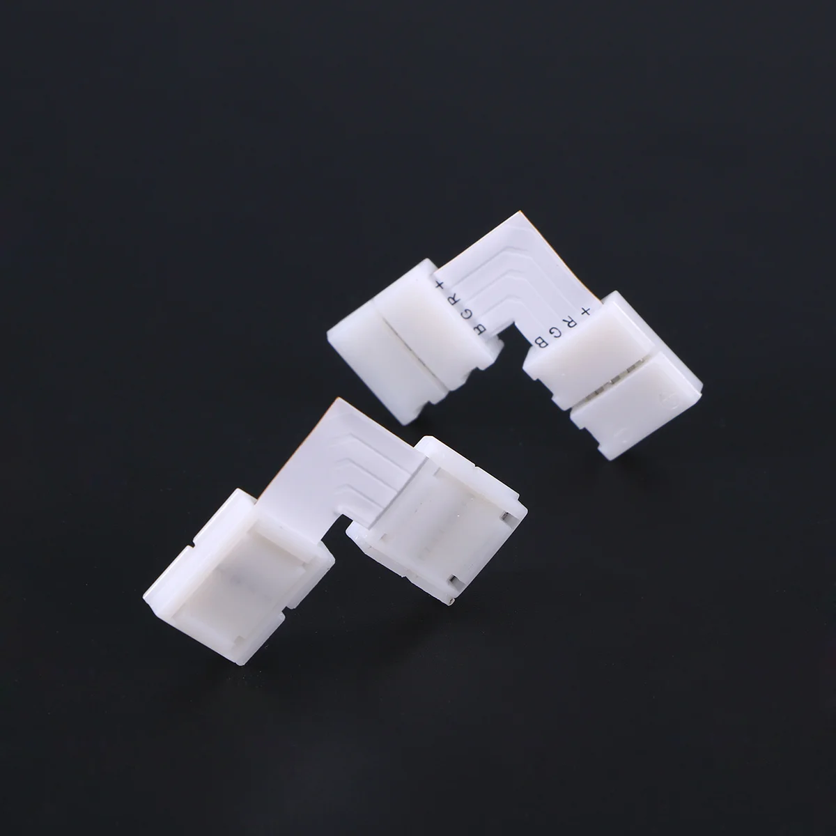 

6Pcs LED Strip Connector L Shape Solderless Snap Down Gapless Conductor for Rgb5050 Smd5050 Waterproof Non Waterproof LED Tape