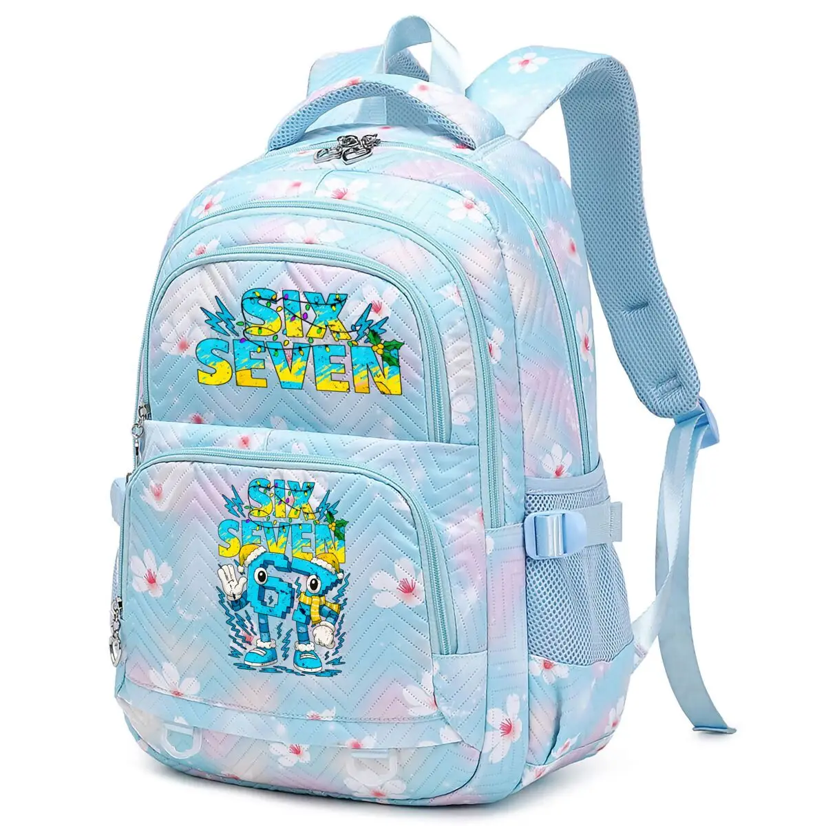 Italian Brainrot Six Seven Backpack Primary Boys Girls Fun Back To School Gift Cartoon 67 Number Design Theme Waterproof Bagpack