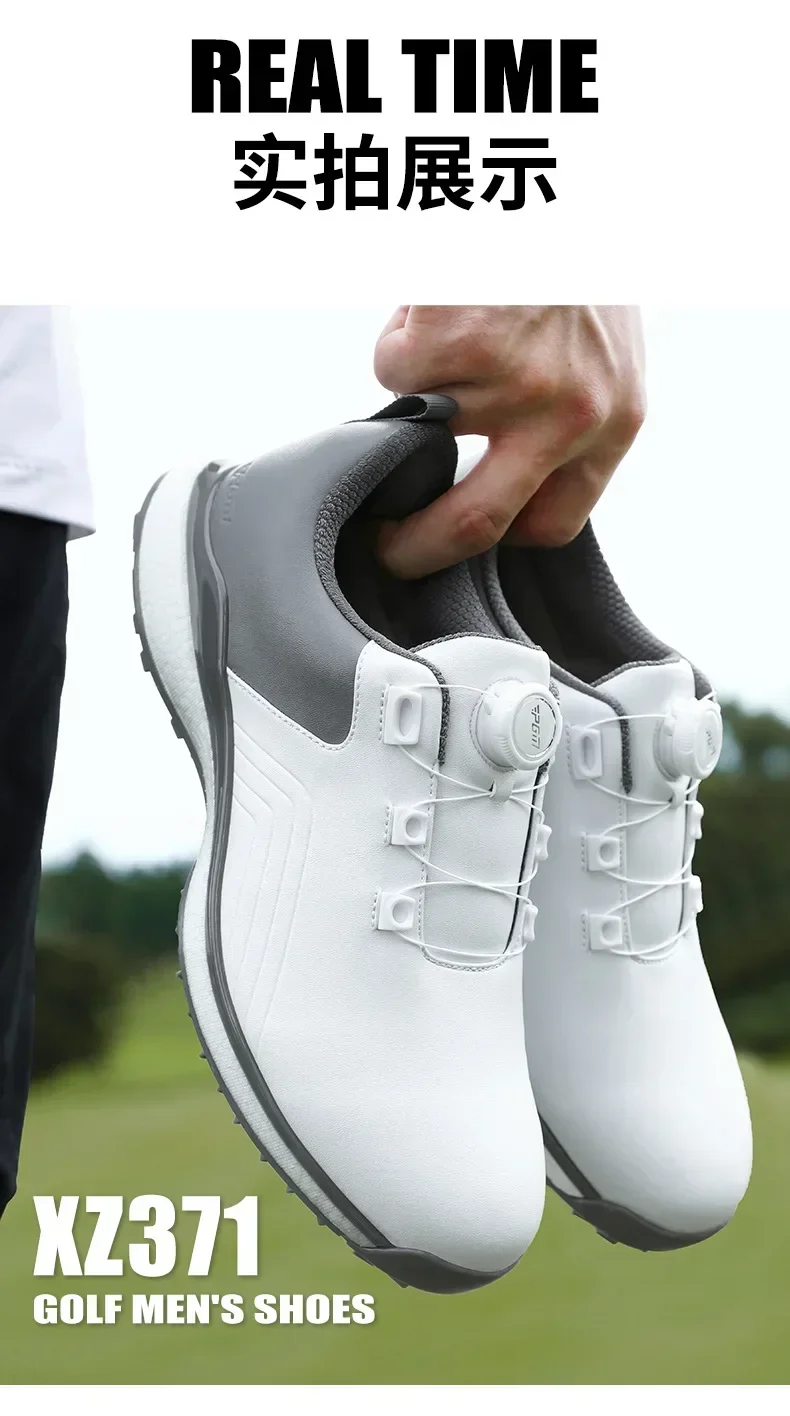 new PGM Golf Shoes Men's Sneakers Knob Lace Popcorn Soft Bottom Sneakers Summer Waterproof Men's Shoes