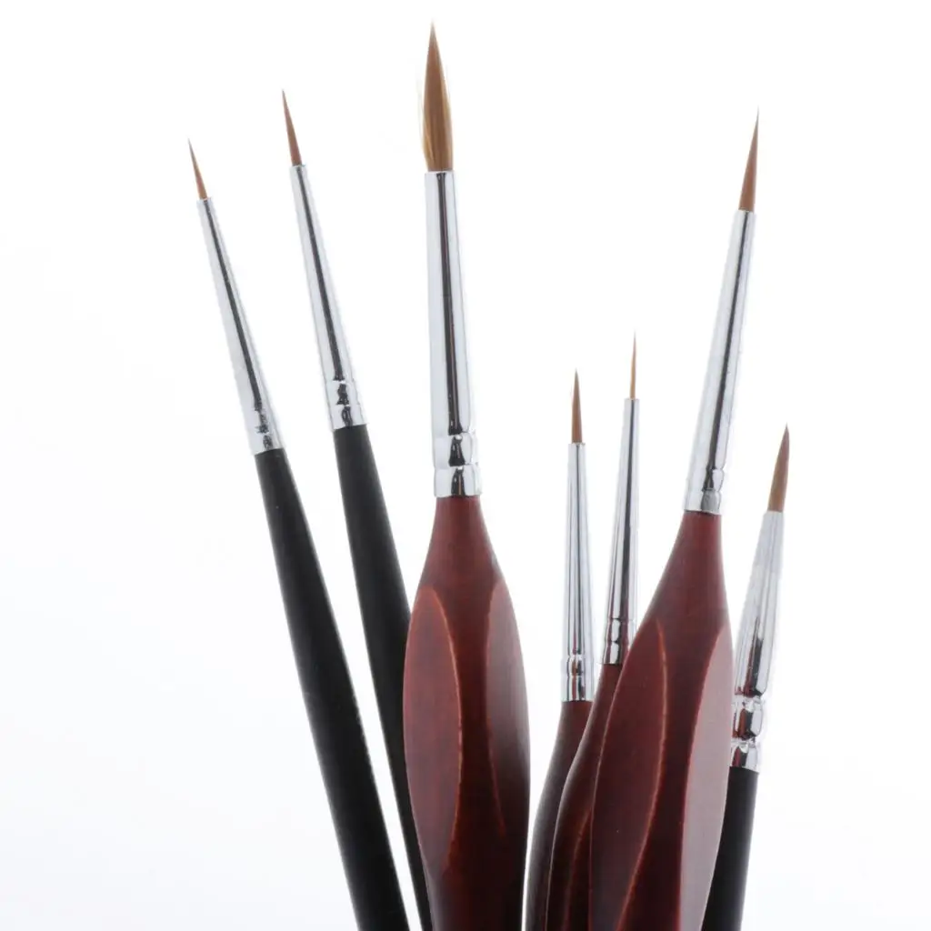 Modeling Paint Brush Set Nylon Fine Tip Detailed Painting Kit for Miniatures to Paint Resin Figurine Art Accessory Supplies