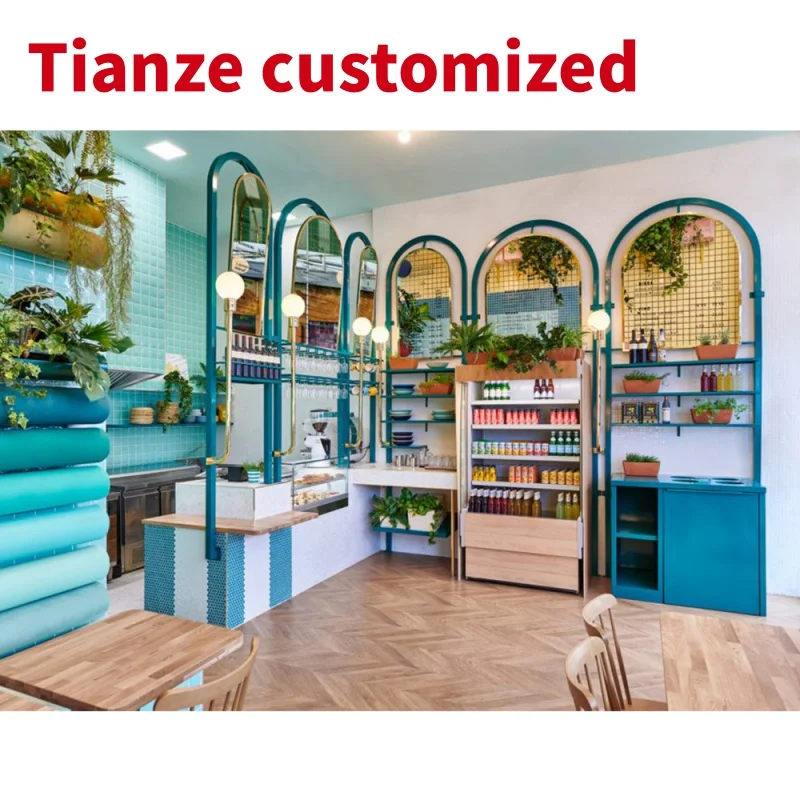 (customized)Retail Bakery Store Elegant Interior Decoration Custom Design Factory Price Bread Display Cabinet Wooden Display Fur