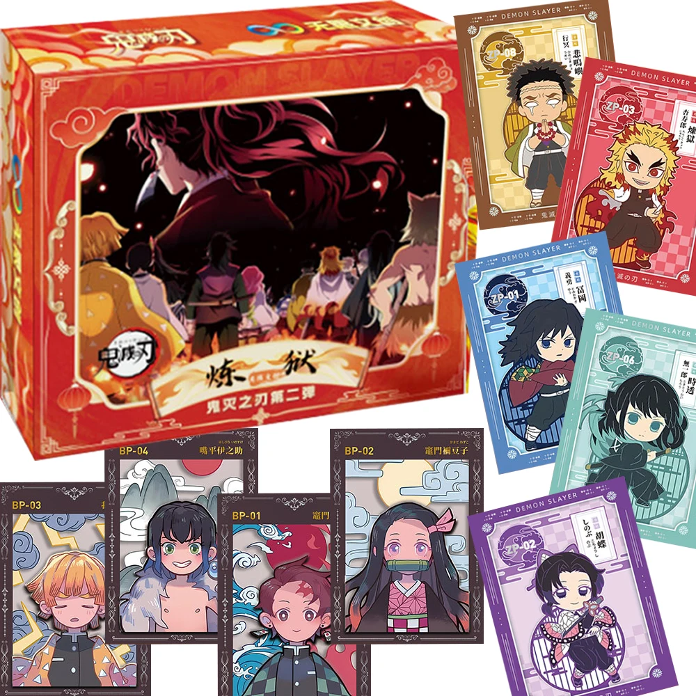 

Demon Slayer Collection Cards for Boys Girls Anime Role Kamado Tanjirou Infinite City Theme Special Shape Laser Cards Toys Gifts