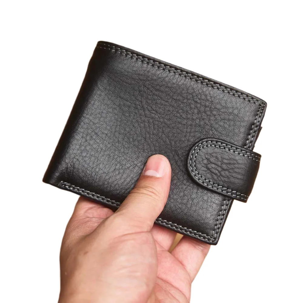 

Men's wallet made of genuine leather wallet Short Hasp carteira masculina Purse 2024 luxury male billetera hombre erlek czdan