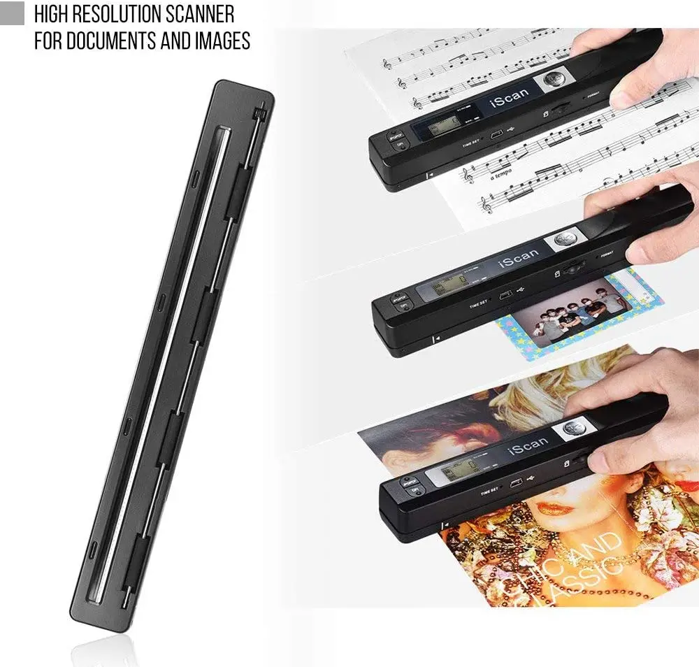 Imagem -03 - Iscan-handheld Wireless Iscan Scanner Documento a4 Fast hd 900dpi Usb Trabalho Estudo Fotografia Recibos Digitalização Pdf Word Excel Documento