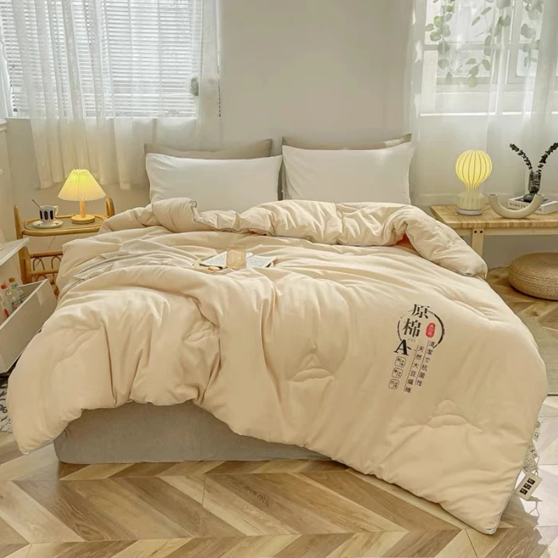 

Soybean Fiber Filling Spring Summer Quilt 100% Cotton Fabric Quilting Comforter for Baby Mother Single Double Blanket
