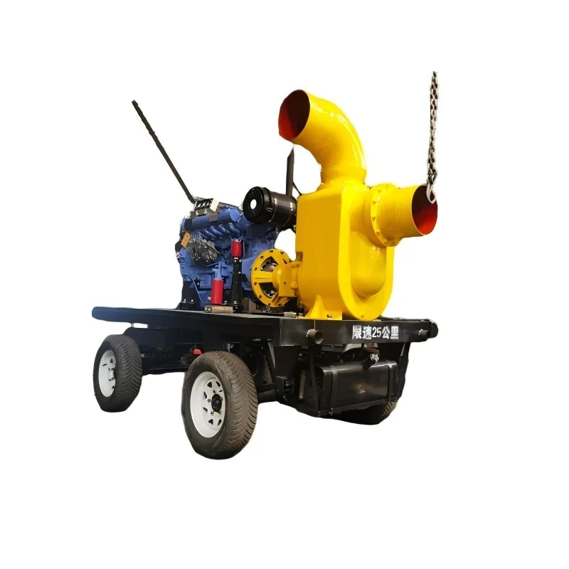 New Type Diesel Engine Centrifugal Water Self-priming Pump Mobile Drainage Trailer Pump