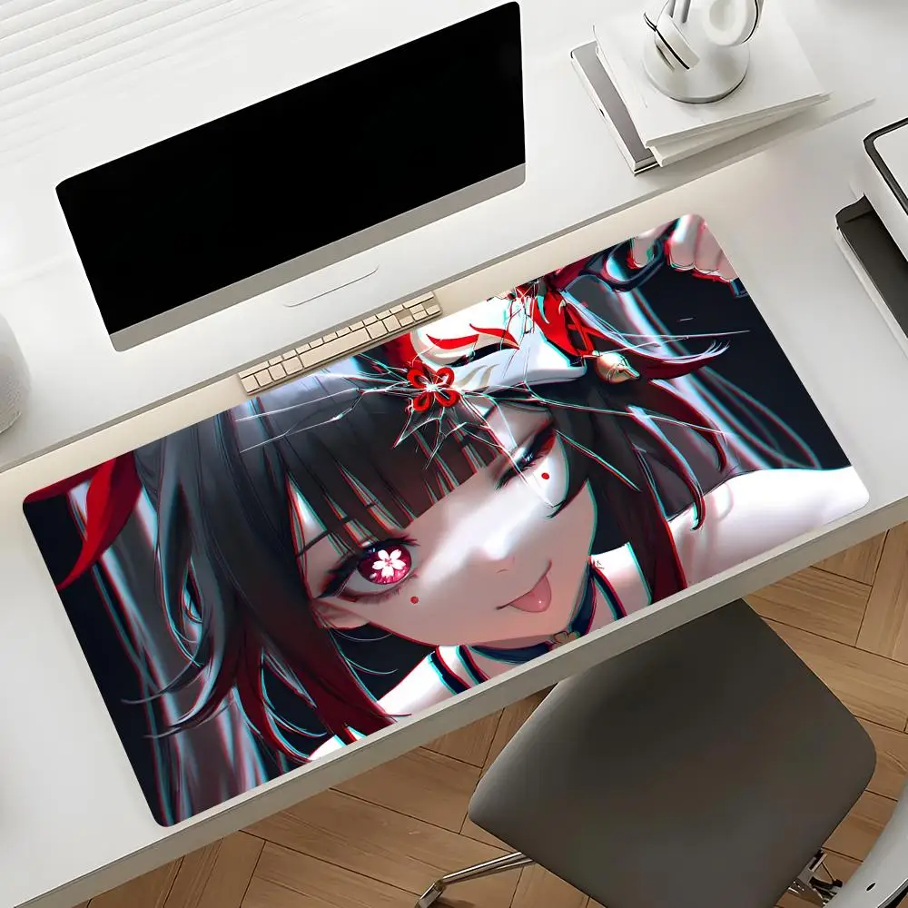 Sci-fi game Sparkle Mouse Pad Waterproof Non-Slip Large Gaming Mat with Stitched Edge