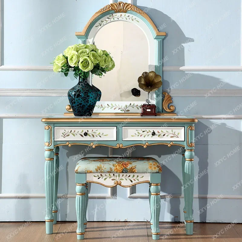 X-S  Smart Home Stool Drawers Vanity Table Modern Makeup Storage Luxury Dressing Table  HG