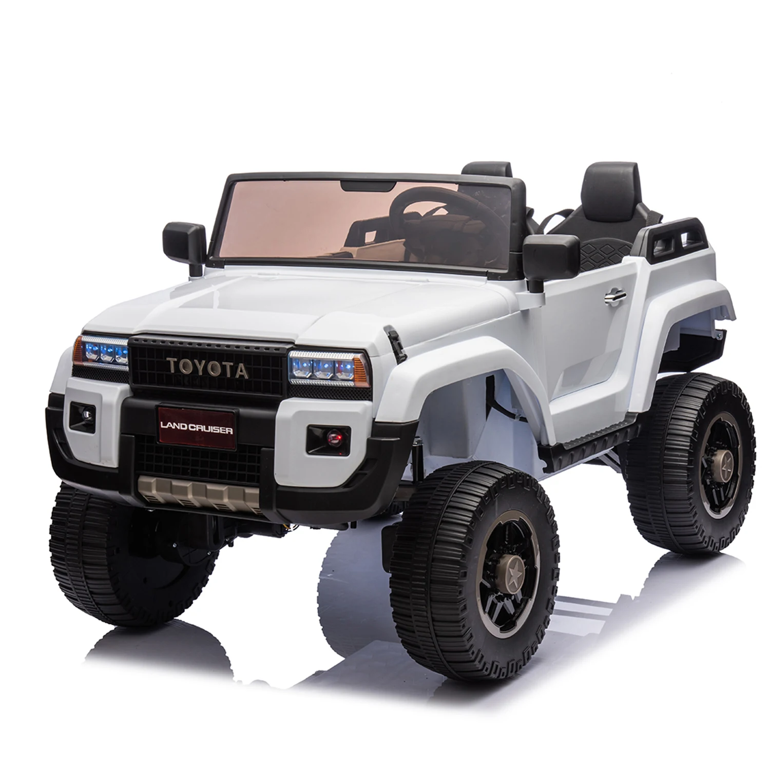 

24V Children's Ride on Car 2-Seater Remote Control Electric SUV,4WD/2WD Switchable Bluetooth Music,LED Lights and Work Shovel