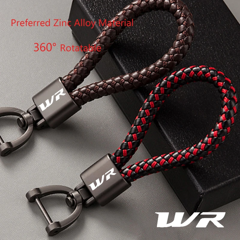 For YAMAHA WR125X WR125 X WR 125X 2011-2013 Accessories Custom LOGO Motorcycle Braided Rope Keyring Metal Keychain