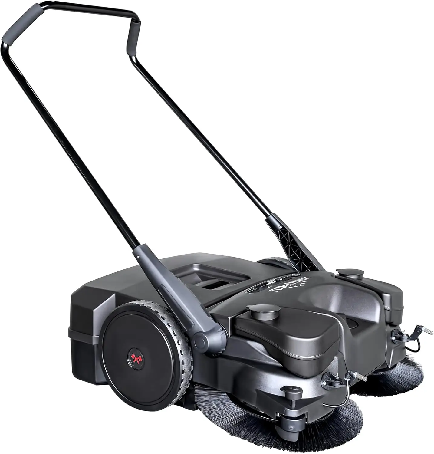 Powered Push Sweeper with Triple Power Brooms Electric Drive and Dust Suppression (30" Sweeper)