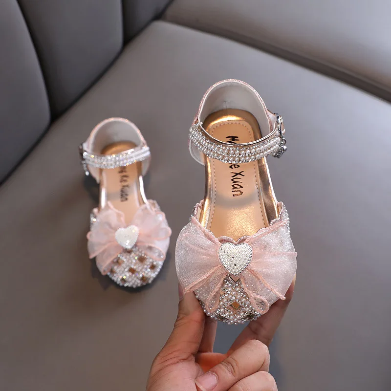 

Children's Princess Shoes Summer Kids PU Leather Casual Shoes Sandals Girls Dance Party Wedding Performance Flats Dance Shoes