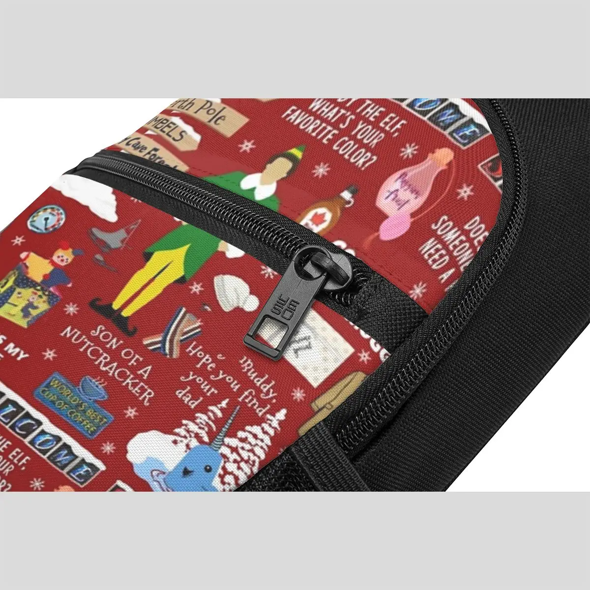 Buddy The Elf Collage Chest Bag Men Sling Crossbody Backpack Chest Bag Traveling Hiking Daypack Shoulder Bag 3