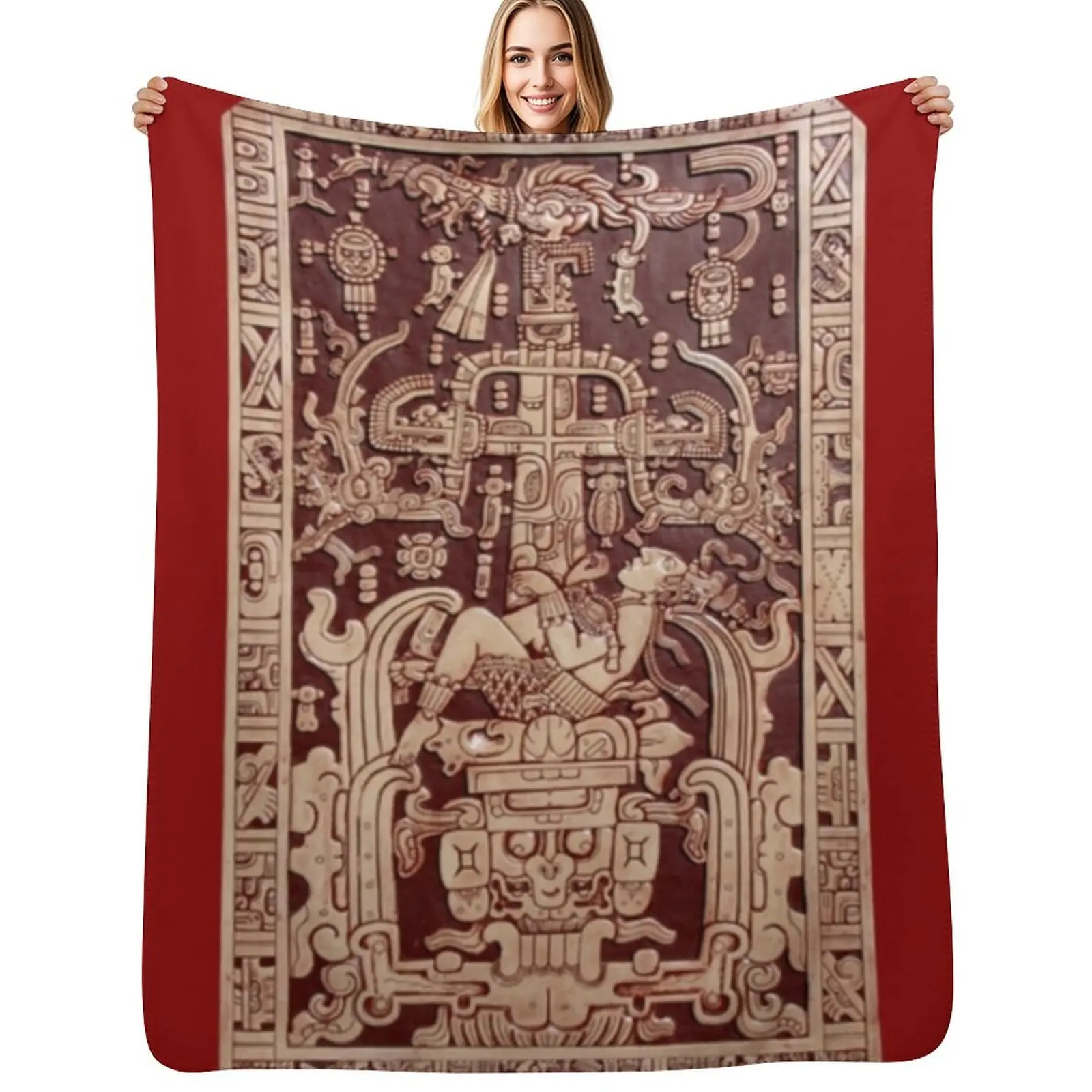 Manta King Pakal, manta acogedora para el hogar, regalo para las fiestas navideñas