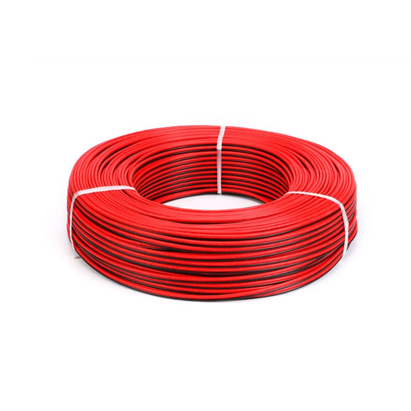 10m 18/20/22/24/26AWG RVB Wire Red Black Cable PVC Copper Power Lines Electrical Wire For Solar Panel Inverter Storage Battery