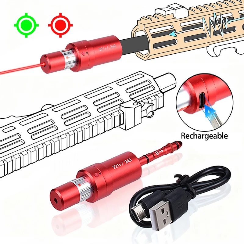 

Cal.25/9MM/38SPL/22LR Dual-Purpose Magnetic Laser Trainer Calibration Red Green Dot Laser Trainer Dry Powder Laser Red Dot Optic