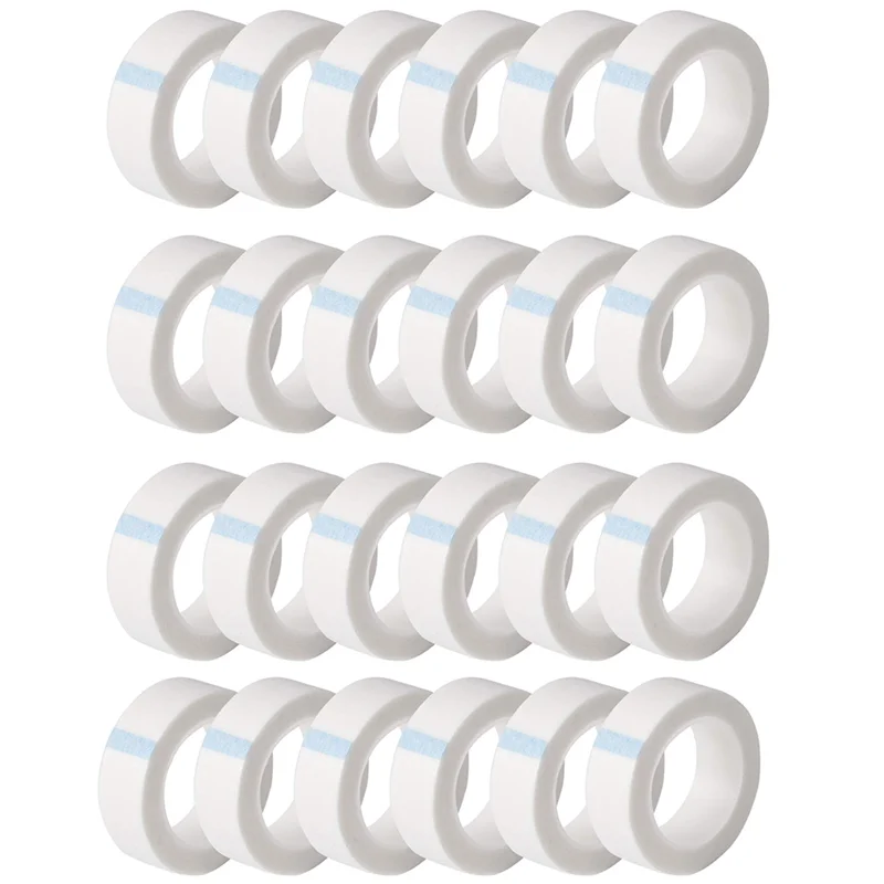 AEE4-24 Rotoli di nastro per ciglia bianco, nastri adesivi per ciglia in tessuto per fornitura di estensioni ciglia 9 M/10 iarde