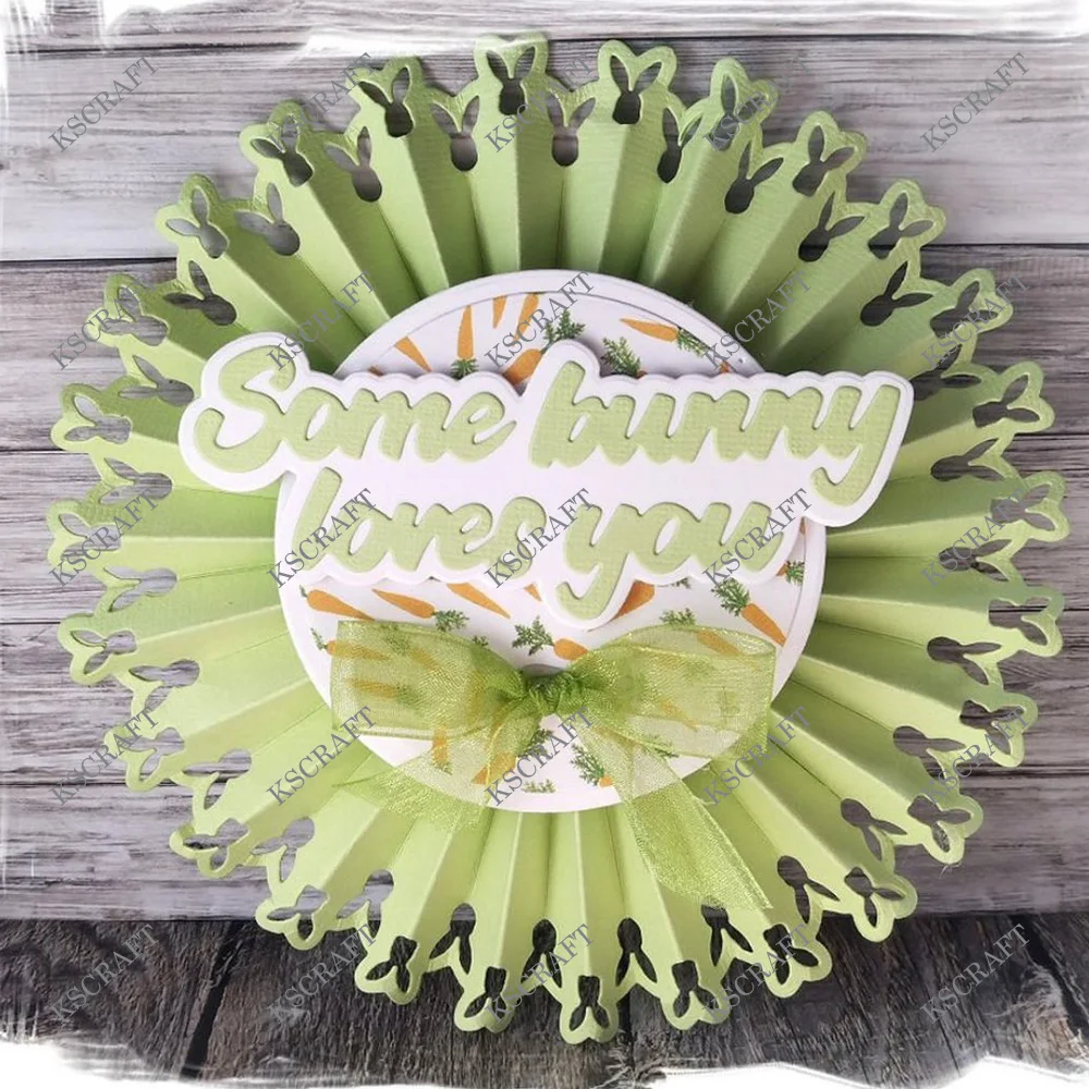 KSCRAFT Bunny Rosette Cutting Dies Stencils for DIY Scrapbooking Decorative Embossing DIY Paper Cards