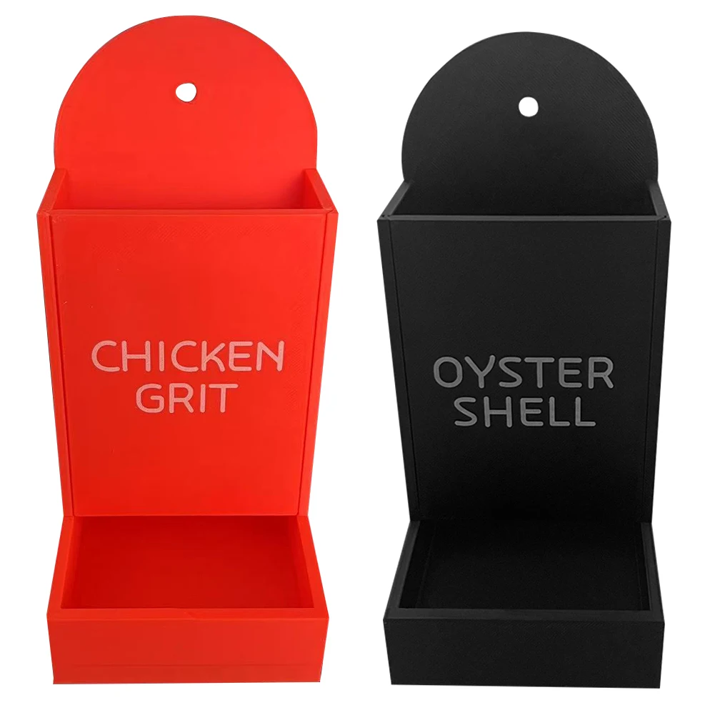 Chicken Oyster Shell Feeder and Grit Feeder Hanging Poultry Feeder (Set C)