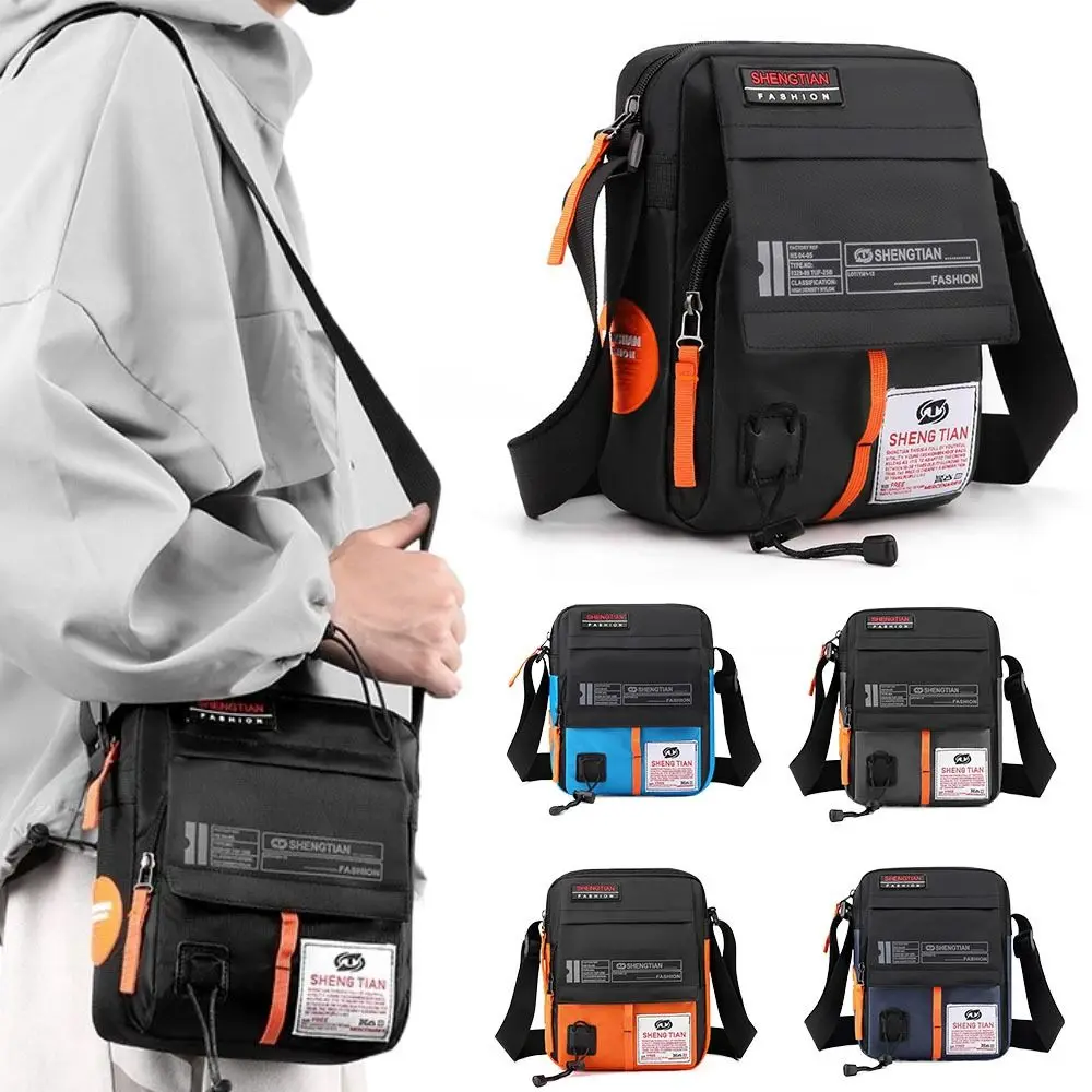 

Multi-pockets Men's Shoulder Bag Large Capacity Waterproof Messenger Crossbody Bag Nylon Multifunctional Business Bag Male