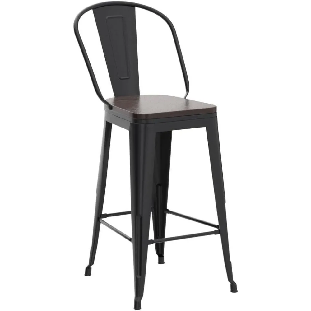 Swivel Metal Bar Stools Set of 4 Counter Height Stools Counter Bar Stools