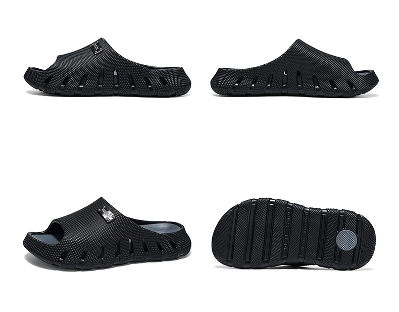 Sommer-Herrenpantoffeln für Drinnen und Draußen, Weiche Komfortable Sandalen, Strand-Clogs, Herren-Freizeitschuhe, Badezimmer-Hausschuhe für Männer – Detail 3